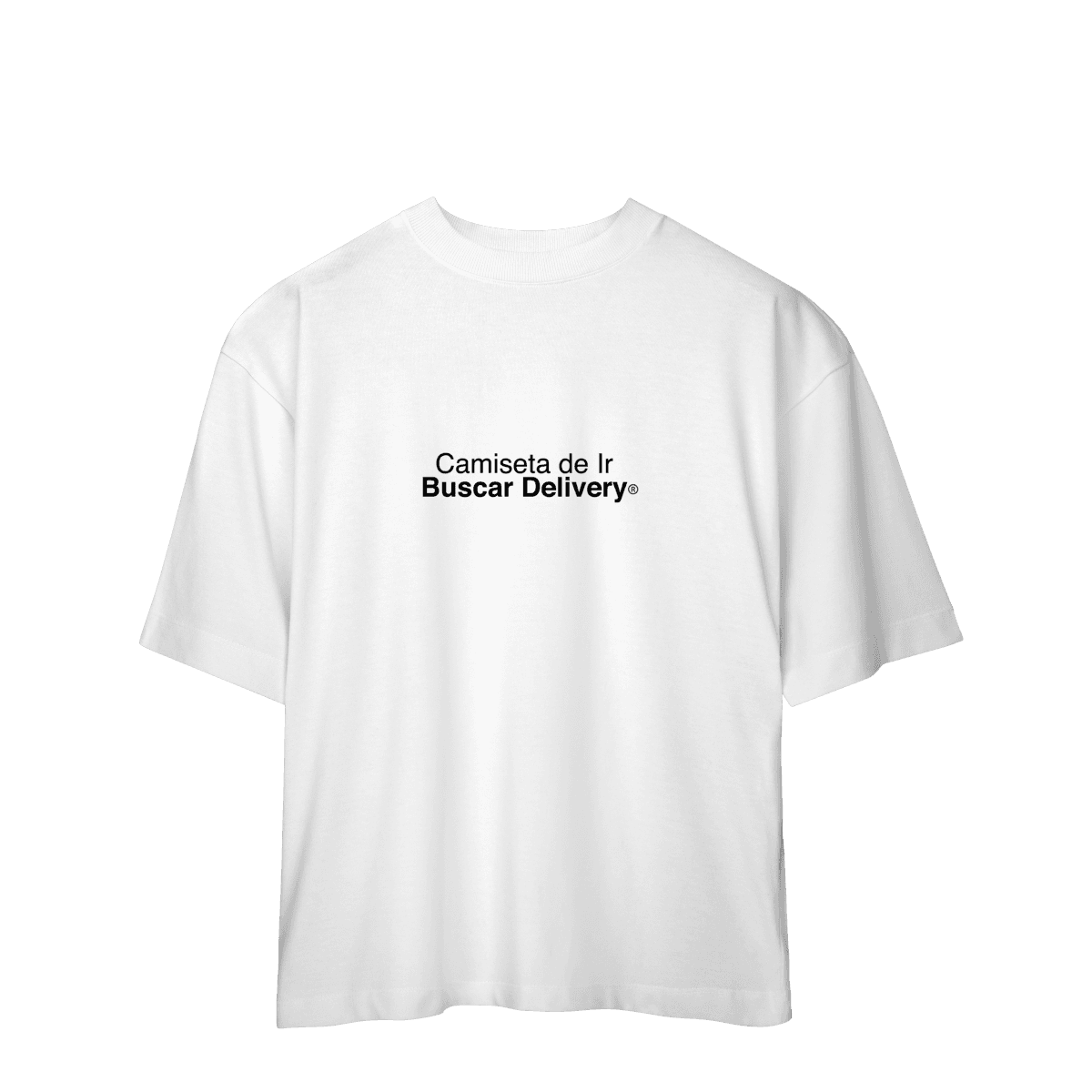 Camiseta de ir buscar delivery • oversized, cor Branco