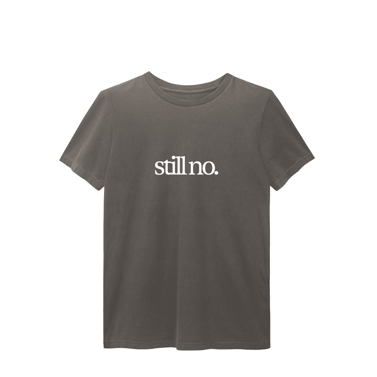 Still no • camiseta estonada, cor Cinza chumbo estonada