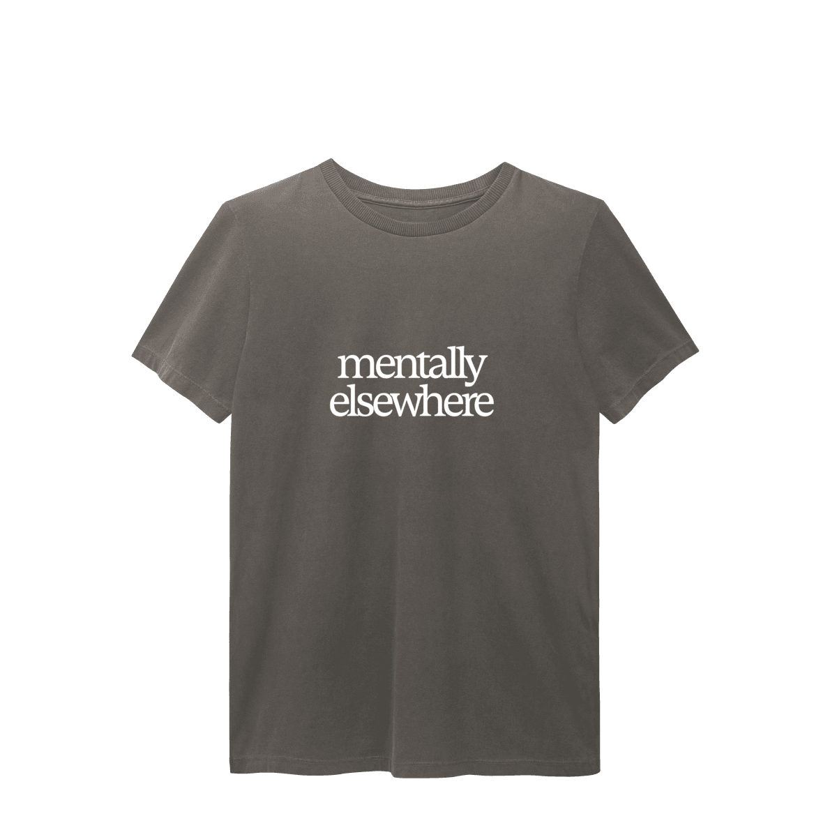 Mentally elsewhere • camiseta estonada, cor Cinza chumbo estonada