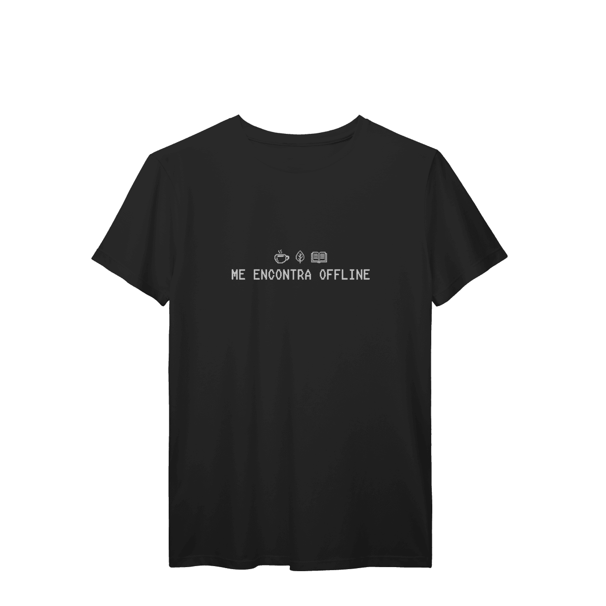 Me encontra offline • camiseta, cor Preto