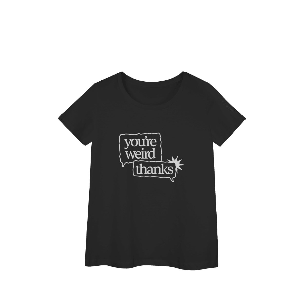 You're weird / thanks • baby long, cor Preto