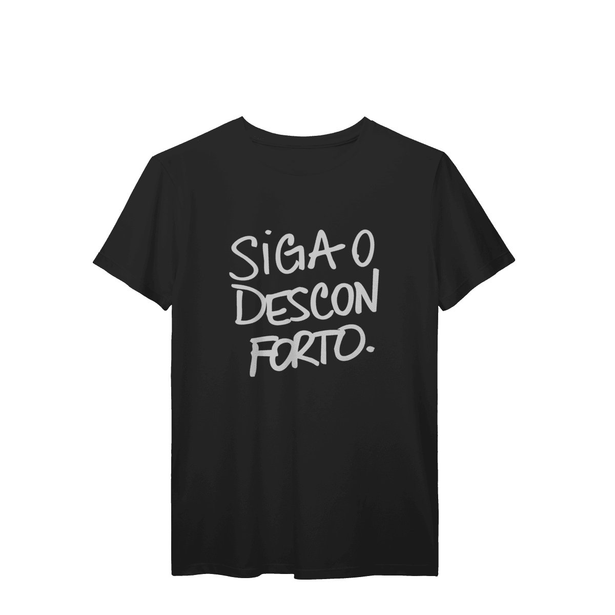 Siga o desconforto • camiseta, cor Preto