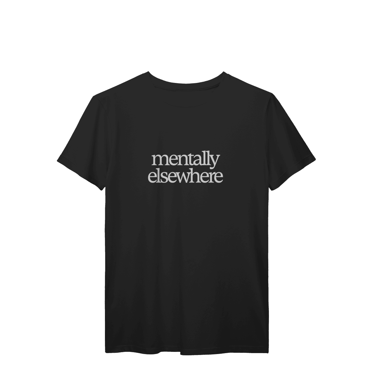 Mentally elsewhere • camiseta, cor Preto
