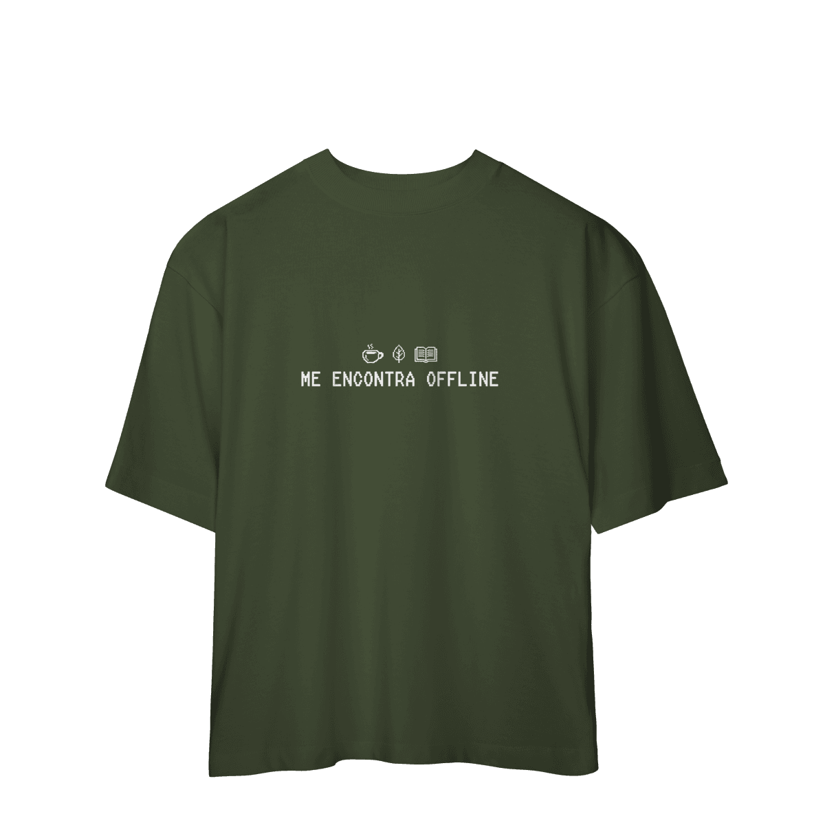 Me encontra offline • oversized, cor Branco