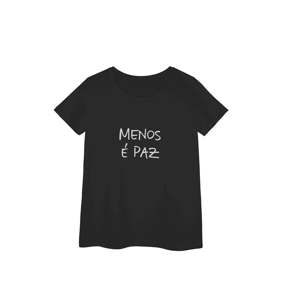 Menos é paz • baby long, cor Preto