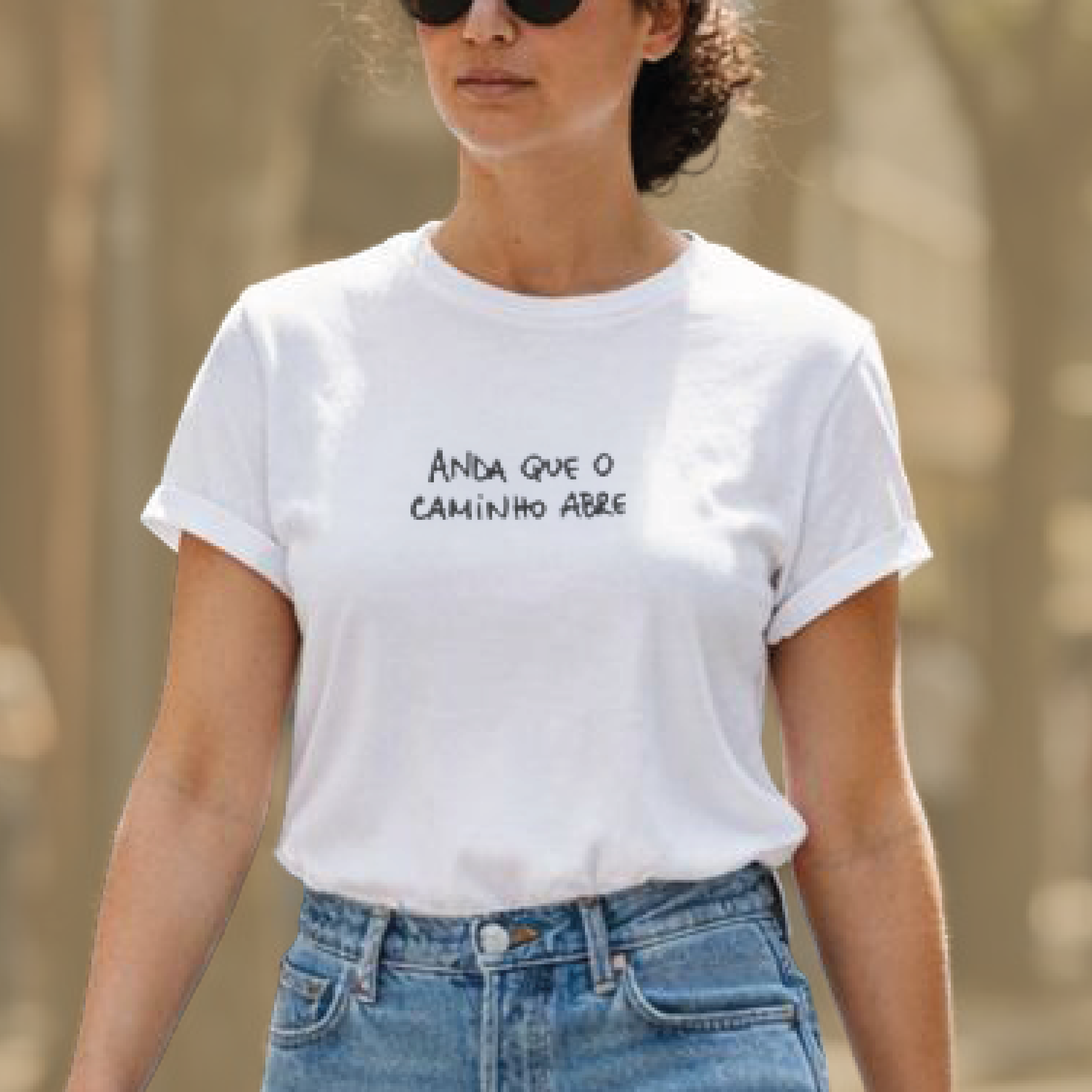 Anda que o caminho abre • tshirt, cor Preto